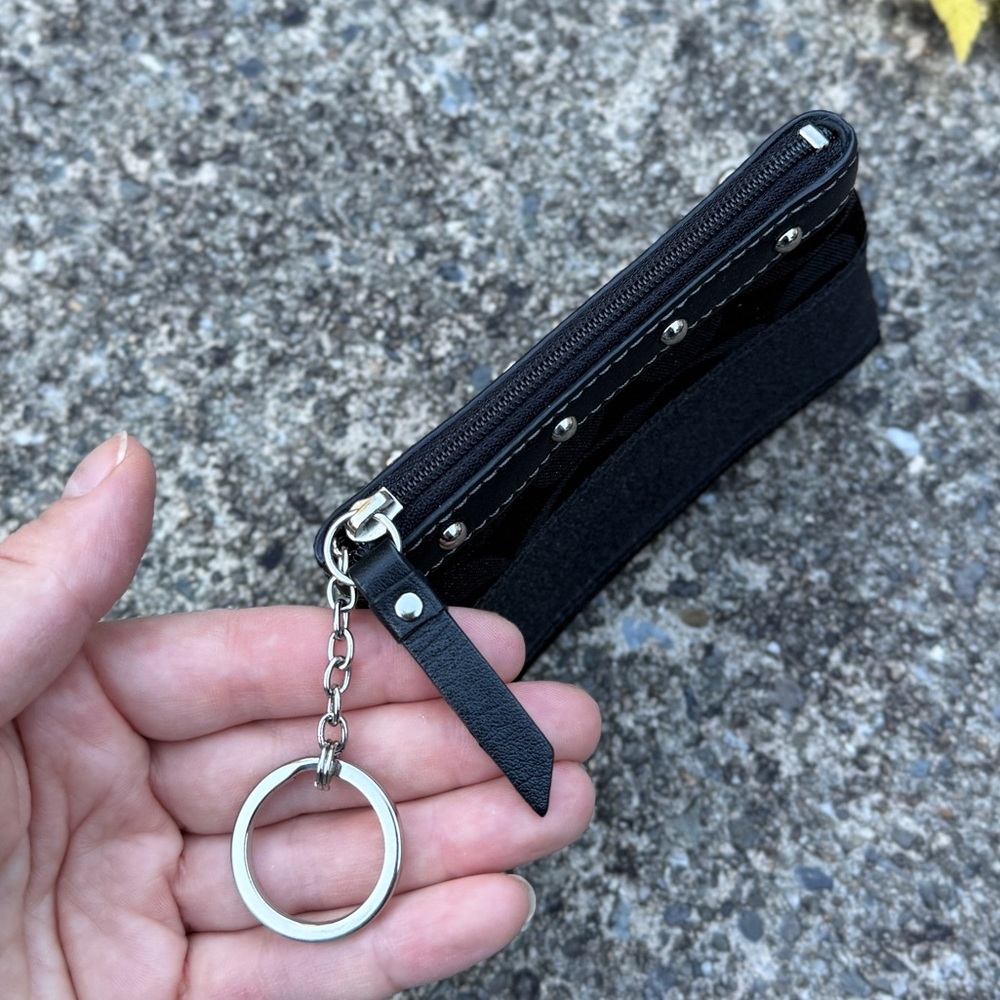 Coach Black Signature Mini Wristlet / Keychain Wallet - Picture 5 of 7